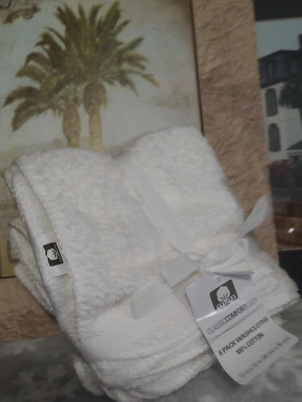6-Pack White Washcloths - Picture 4 of 6